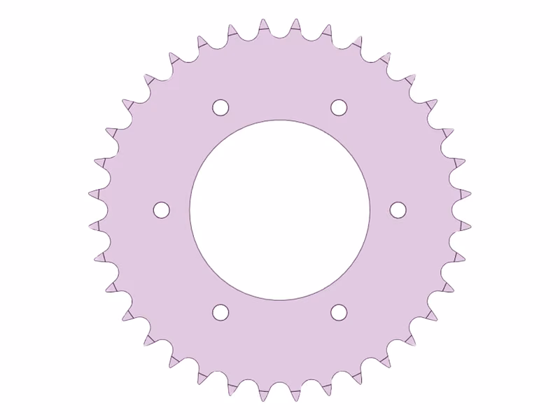 Initial rear sprocket geometry prior to topology optimization