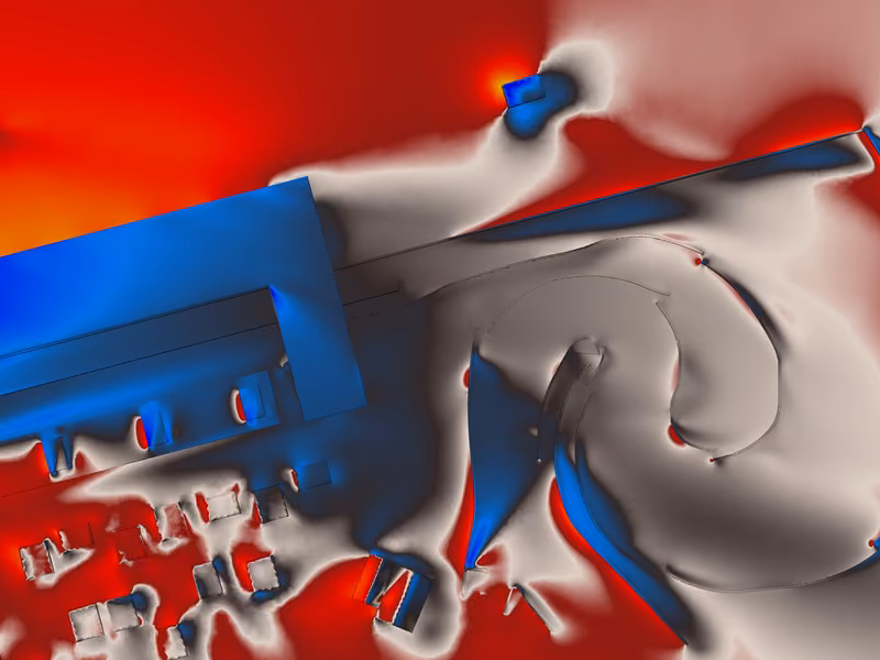CFD pressure field used to train the neural network