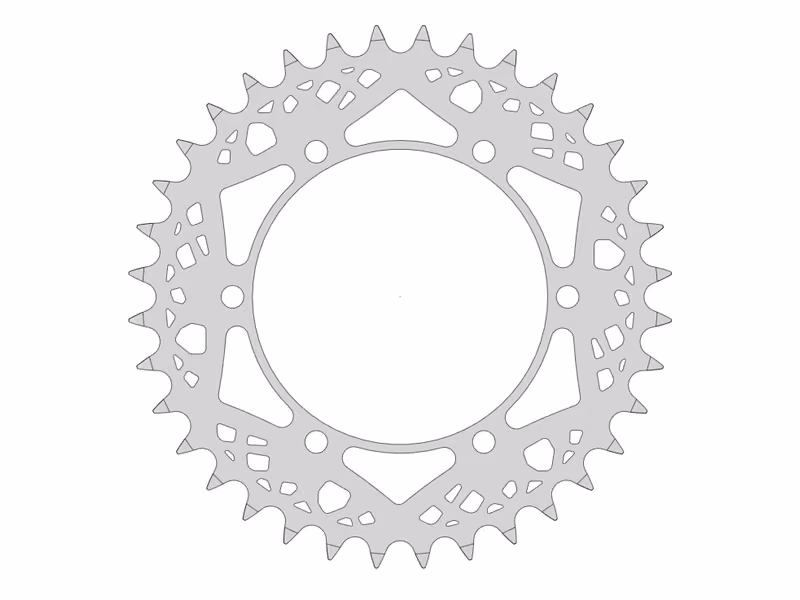 Production-ready sprocket with stabilization supports and contact improvements